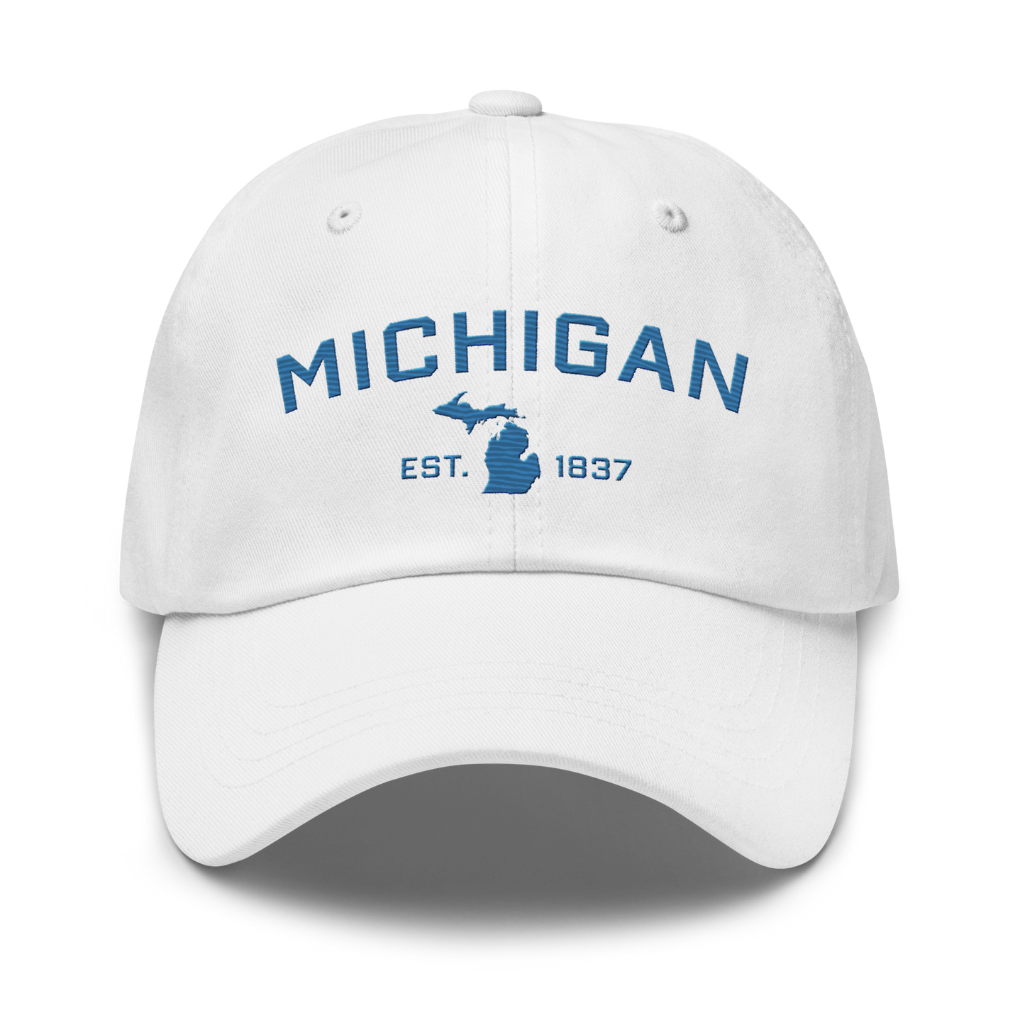 'Michigan EST 1837' Dad Hat (Athletic Font) | Superior Blue