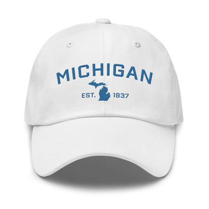 'Michigan EST 1837' Dad Hat (Athletic Font) | Superior Blue