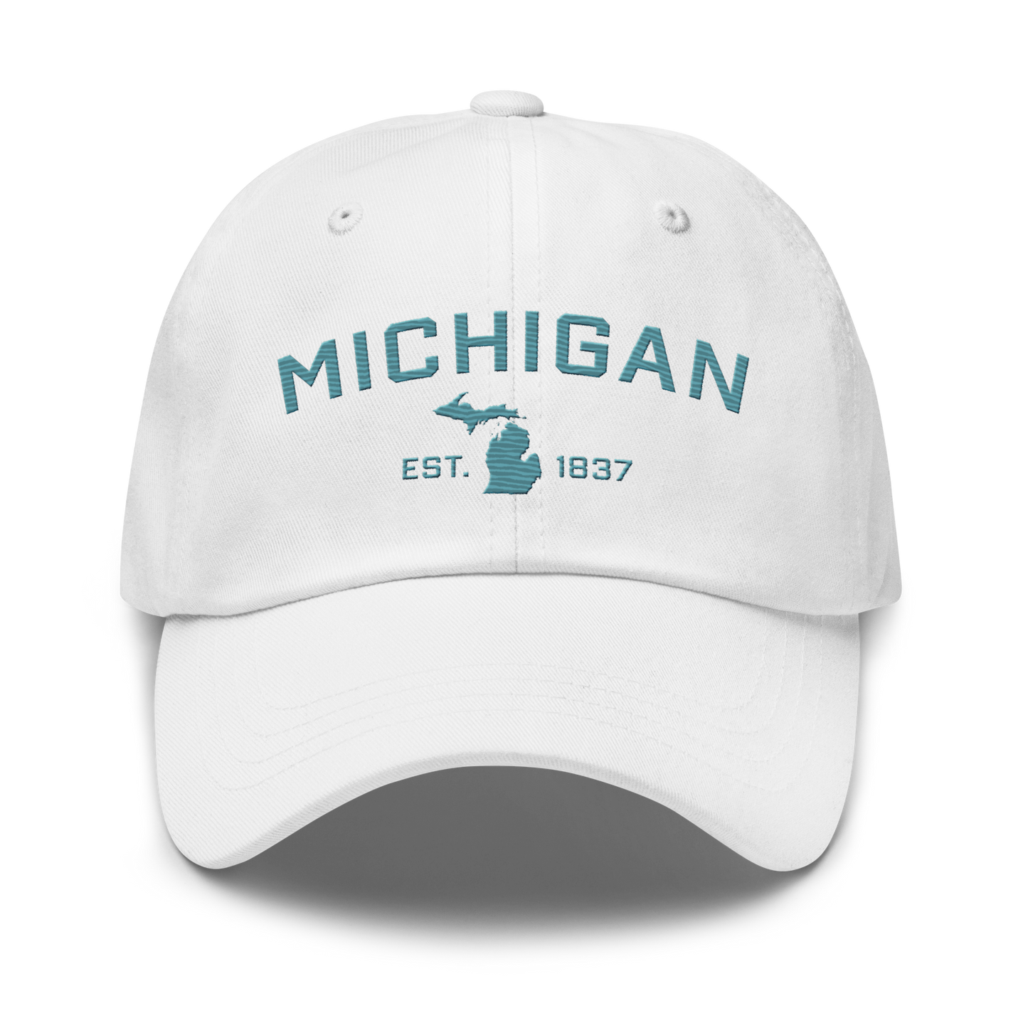 'Michigan EST 1837' Dad Hat (Athletic Font) | Huron Blue