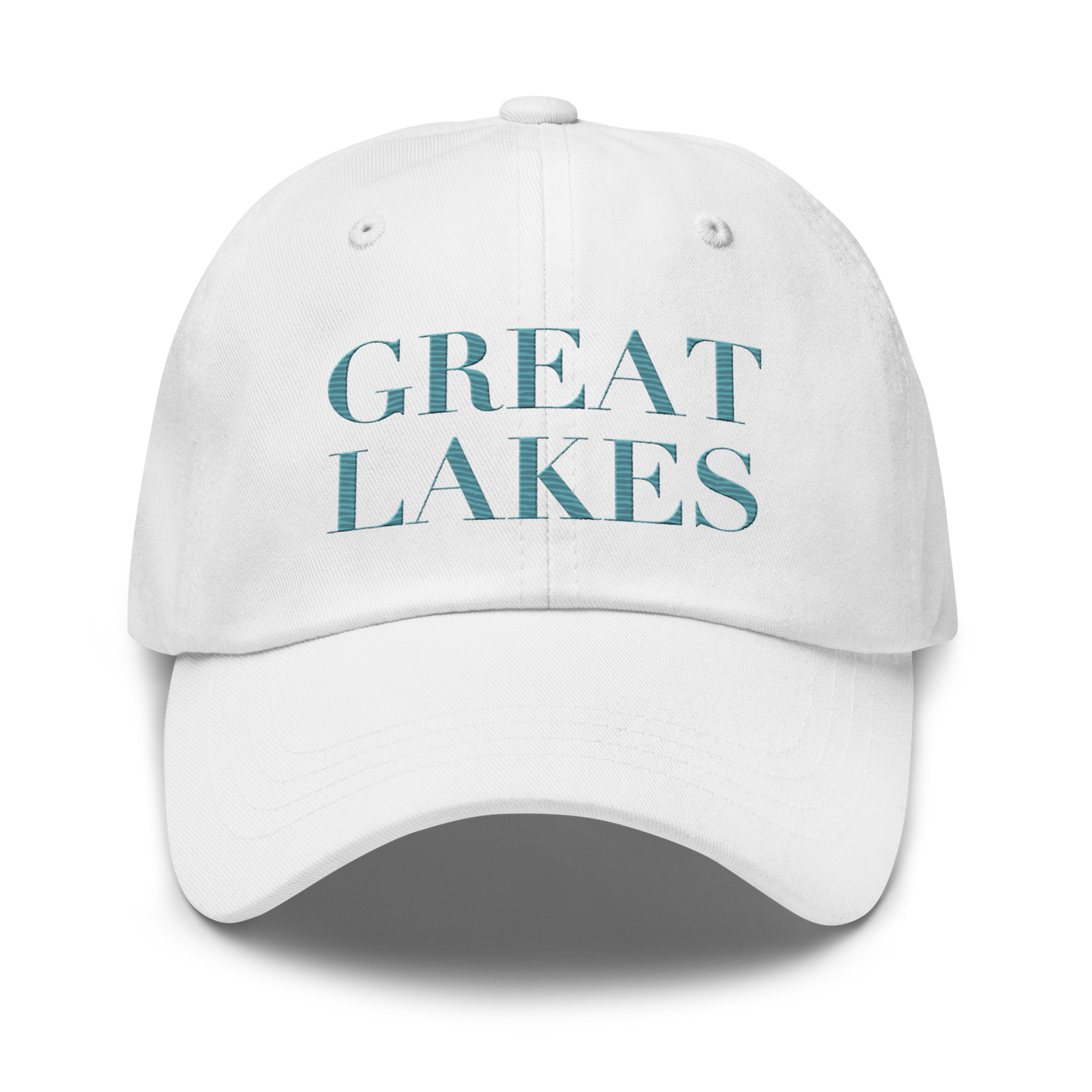 'Great Lakes' Dad Hat (Didone Font) | Huron Blue