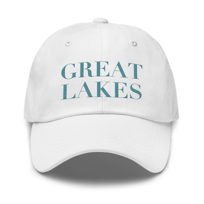 'Great Lakes' Dad Hat (Didone Font) | Huron Blue