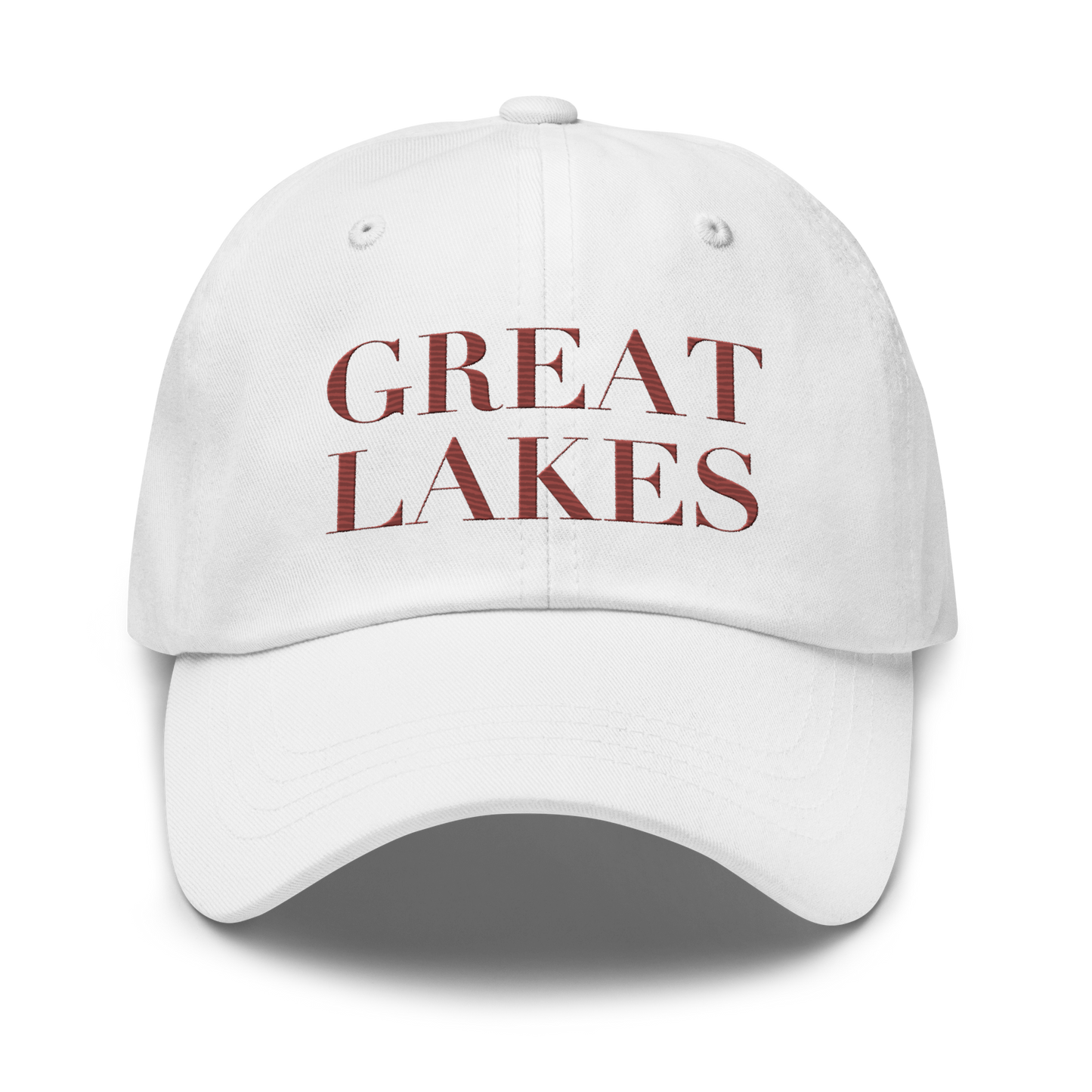 'Great Lakes' Dad Hat (Didone Font) | Ore Dock Red