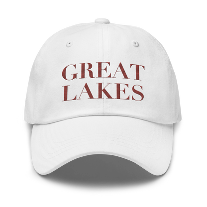 'Great Lakes' Dad Hat (Didone Font) | Ore Dock Red