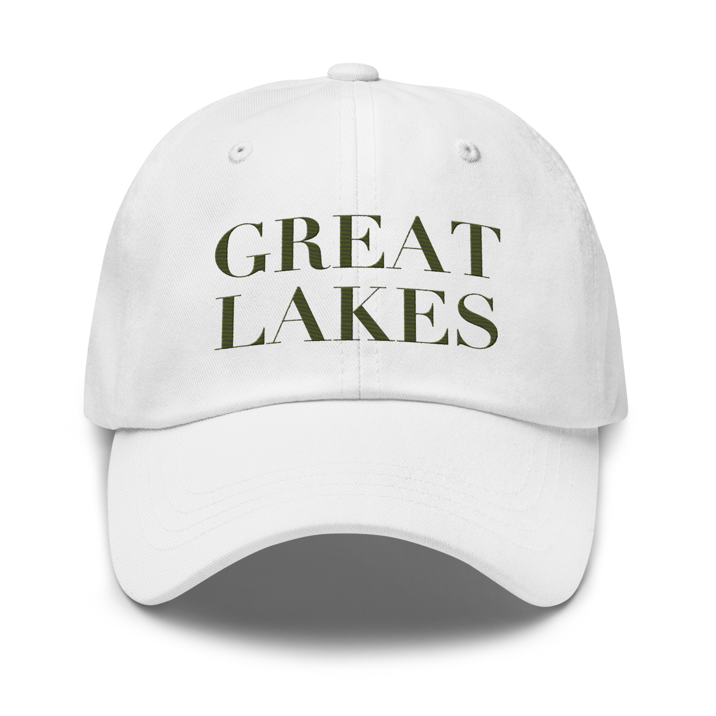 'Great Lakes' Dad Hat (Didone Font) | Army Green