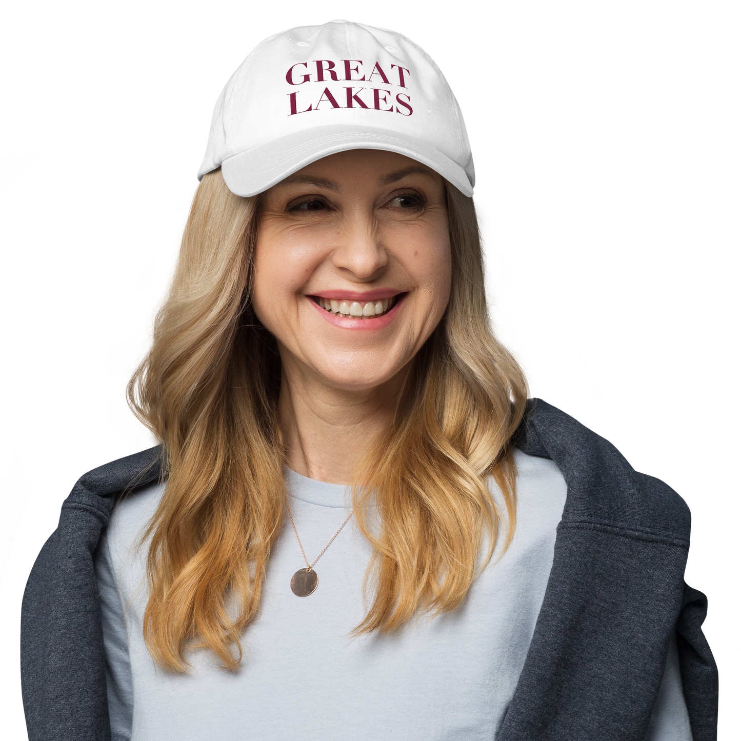 'Great Lakes' Dad Hat (Didone Font) | Ruby Red