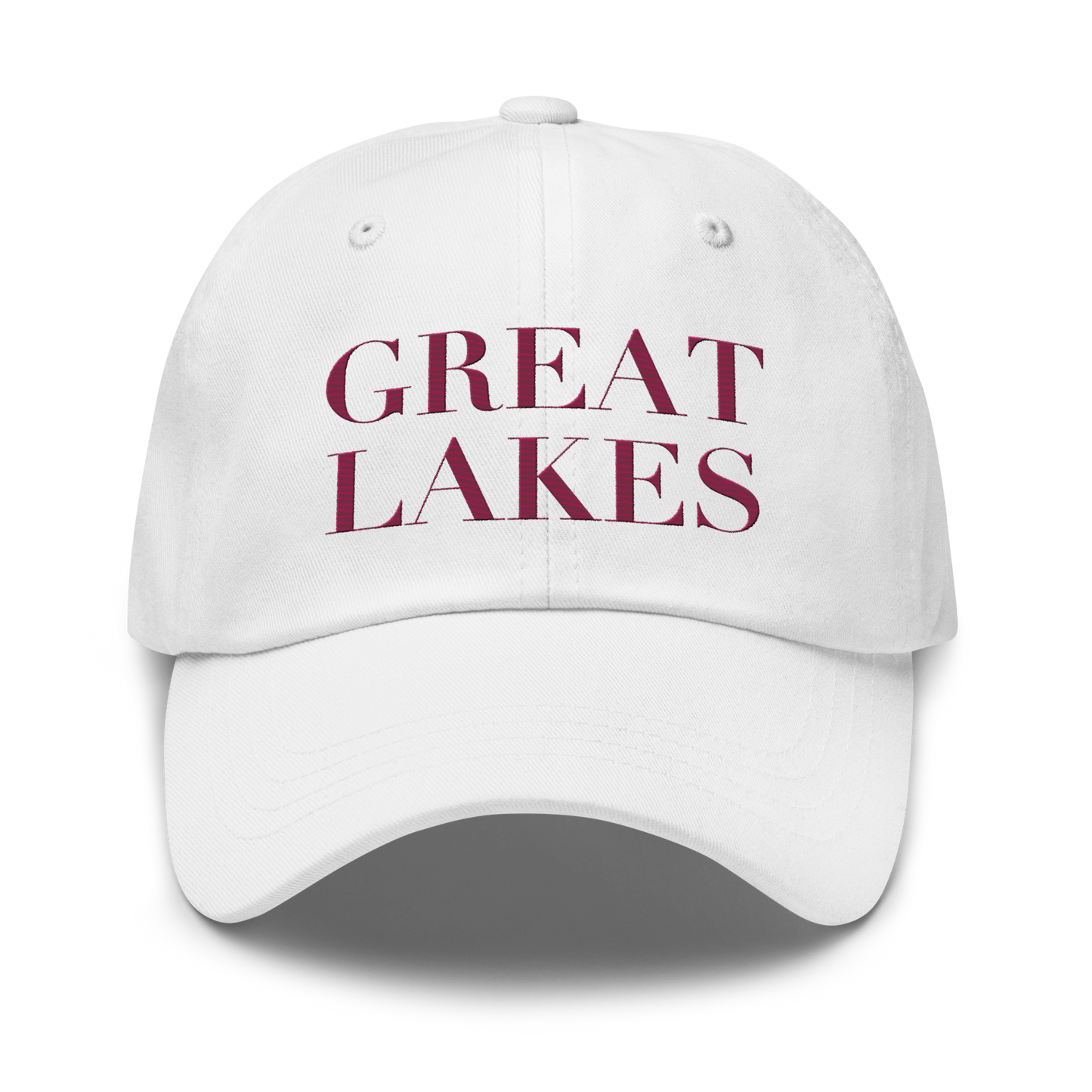 'Great Lakes' Dad Hat (Didone Font) | Ruby Red