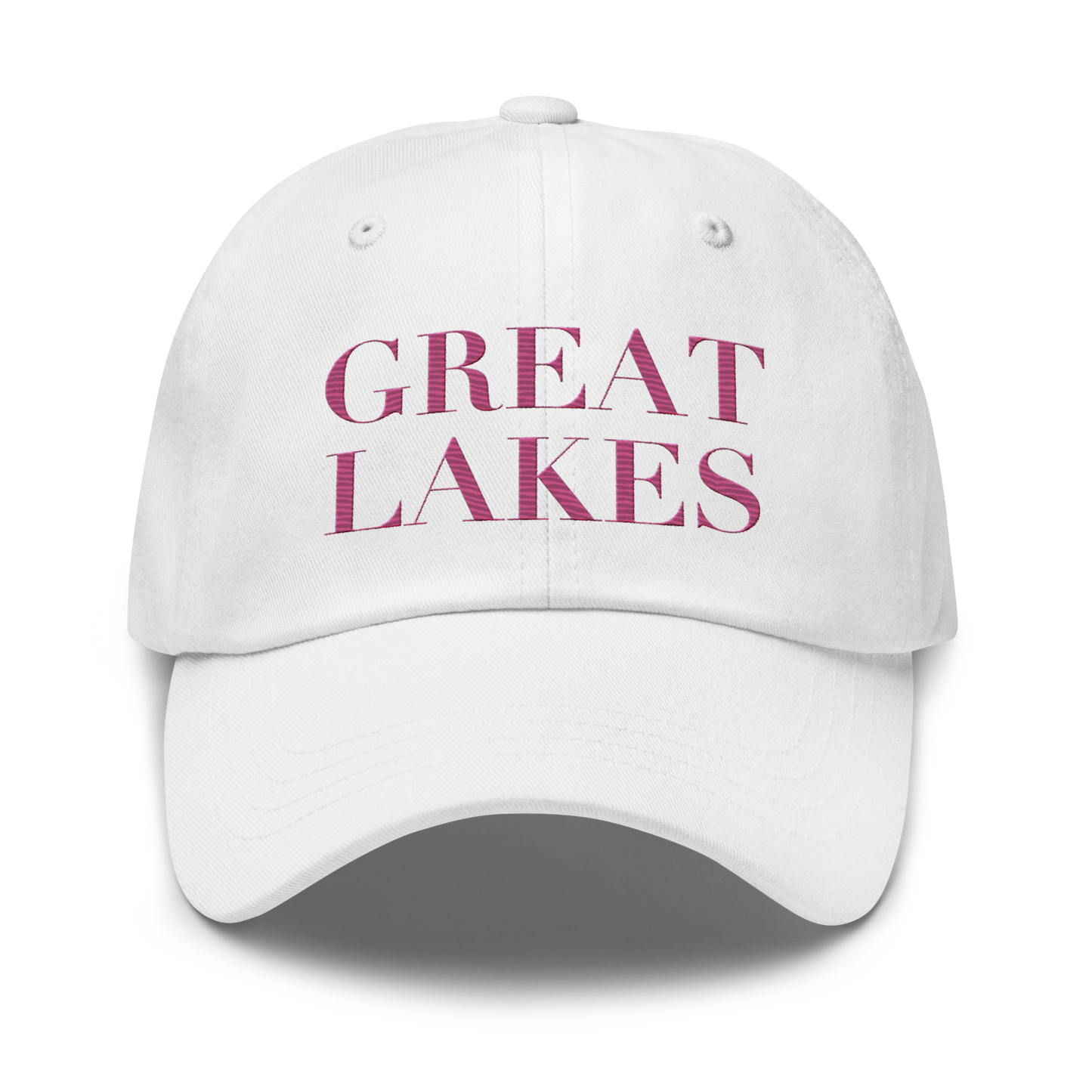 'Great Lakes' Dad Hat (Didone Font) | Apple Blossom Pink