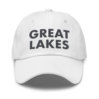 'Great Lakes' Dad Hat (Geometric Sans Font) | Iron Ore Grey