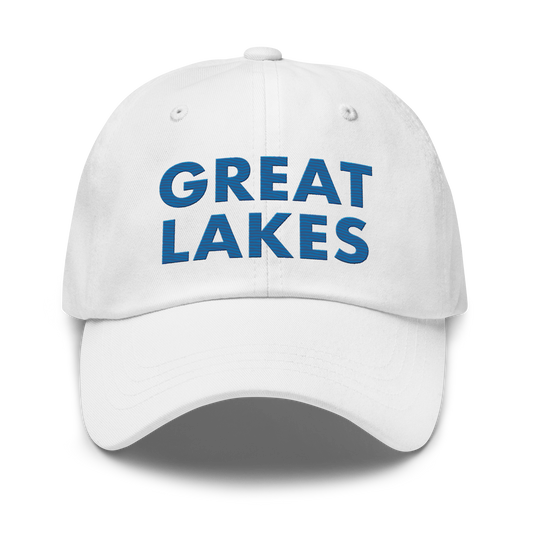 'Great Lakes' Dad Hat (Geometric Sans Font) | Azure