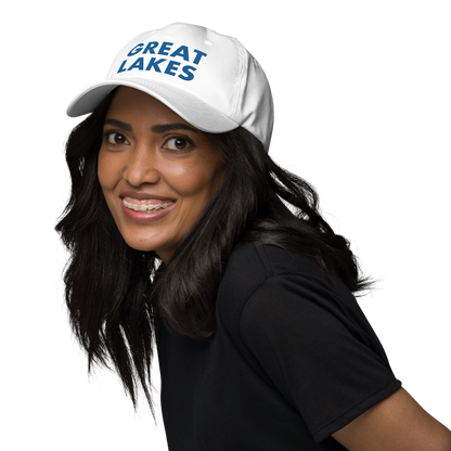 'Great Lakes' Dad Hat (Geometric Sans Font) | Azure