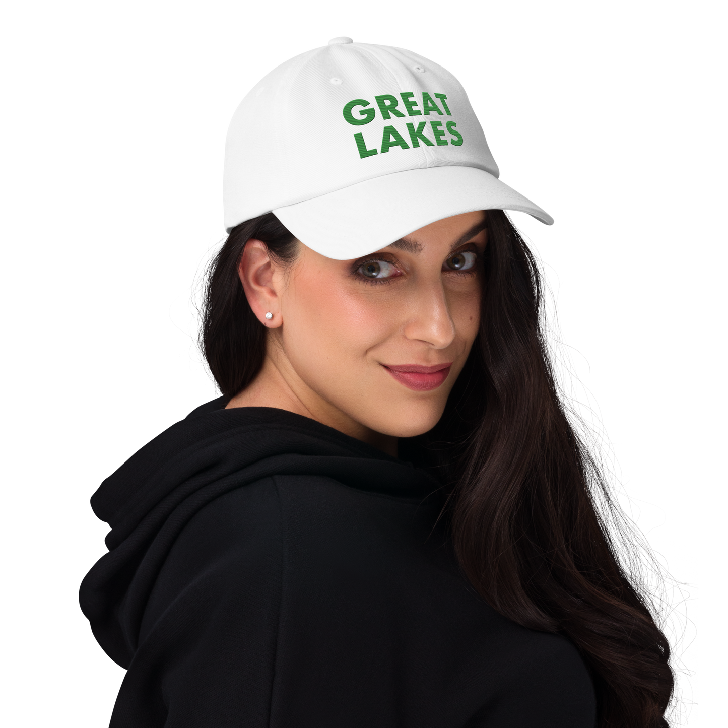 'Great Lakes' Dad Hat (Geometric Sans Font) | Shamrock Green