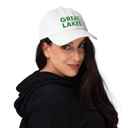 'Great Lakes' Dad Hat (Geometric Sans Font) | Shamrock Green