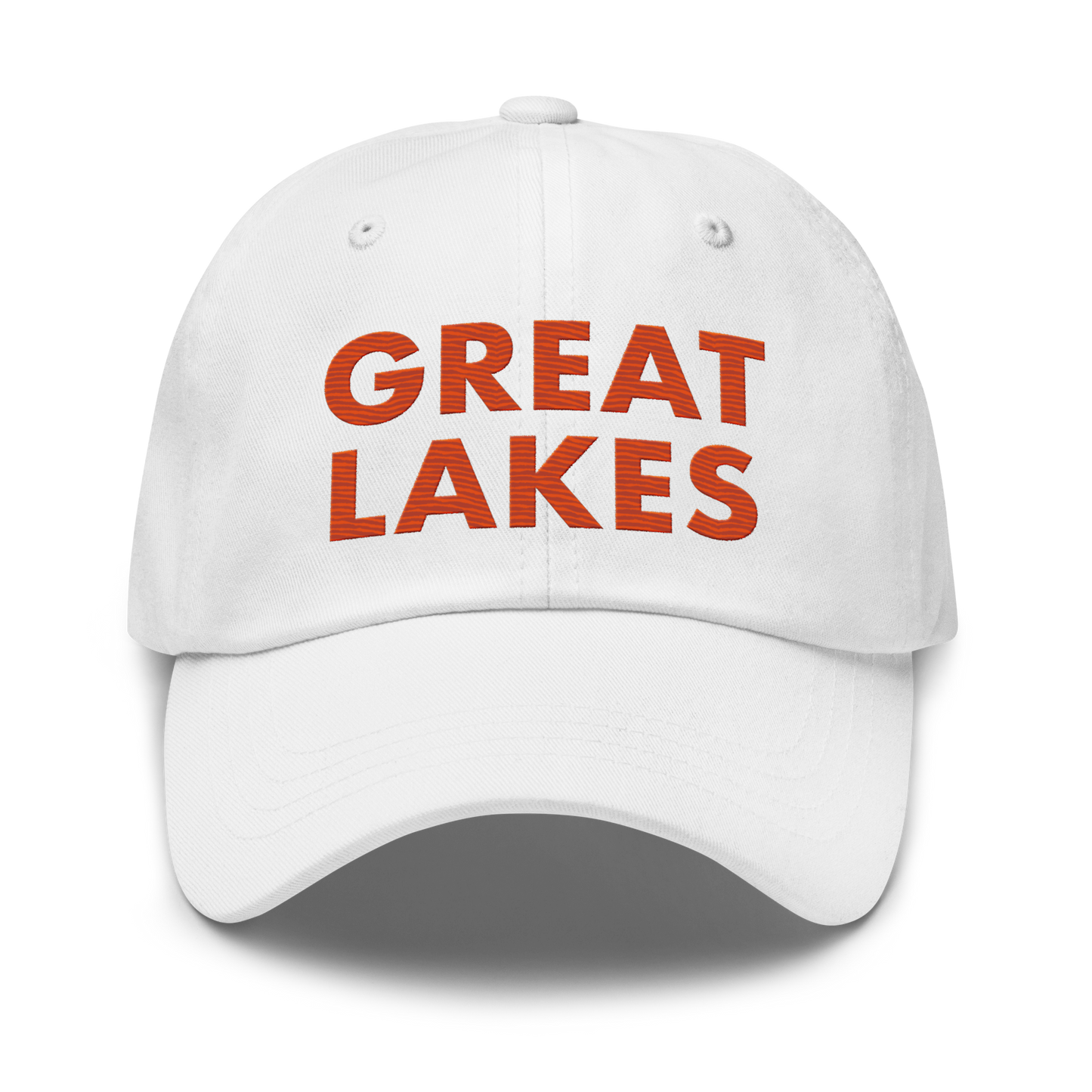 'Great Lakes' Dad Hat (Geometric Sans Font) | Maple Leaf Orange