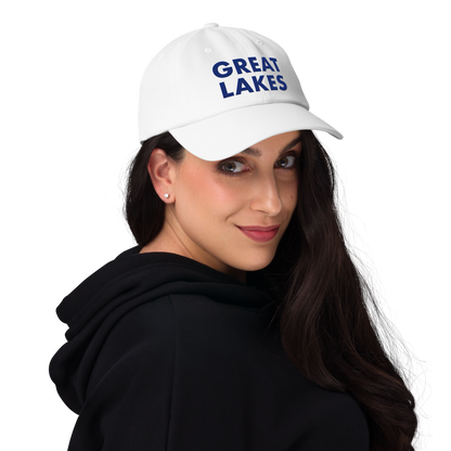 'Great Lakes' Dad Hat (Geometric Sans Font) | Bourbon Blue