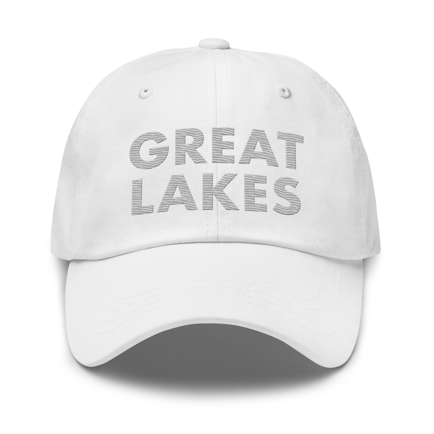 'Great Lakes' Dad Hat (Geometric Sans Font) | Platinum