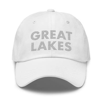 'Great Lakes' Dad Hat (Geometric Sans Font) | Platinum