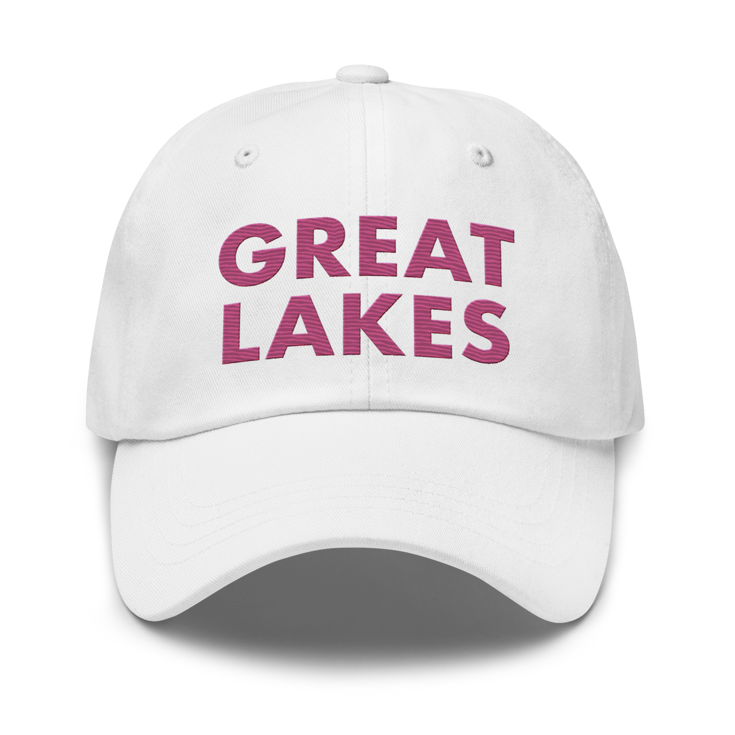 'Great Lakes' Dad Hat (Geometric Sans Font) | Apple Blossom Pink