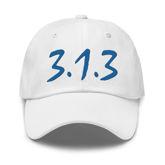 Detroit '313' Dad Hat (Compton Font) | Azure