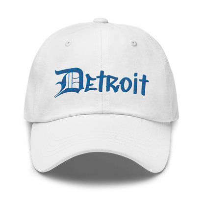 'Detroit' Dad Hat (OED Tag Font) | Azure