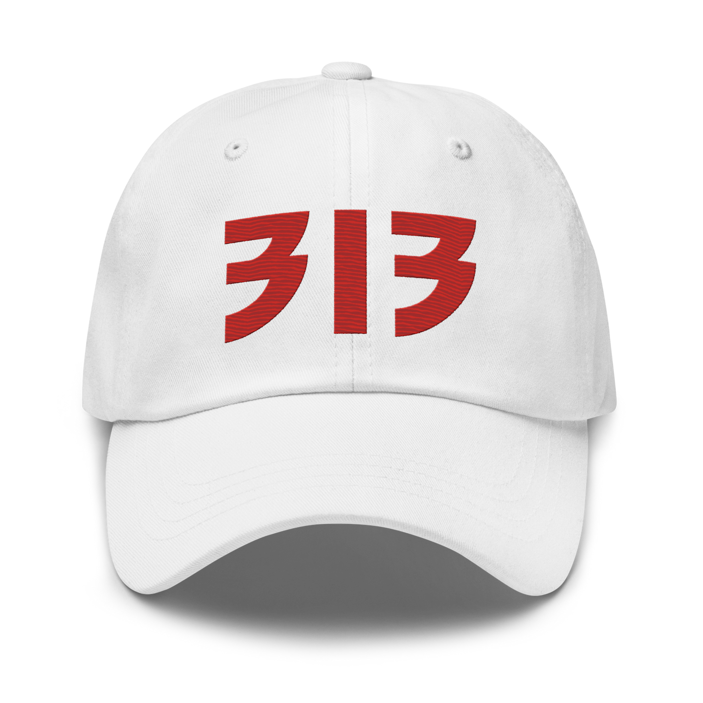 Detroit '313' Dad Hat (Glam Rock Font) | Aliform Red