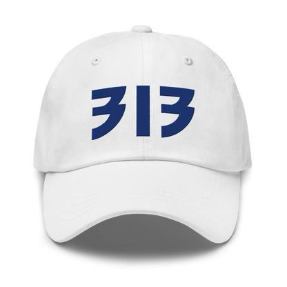 Detroit '313' Dad Hat (Glam Rock Font) | Dearborn Blue