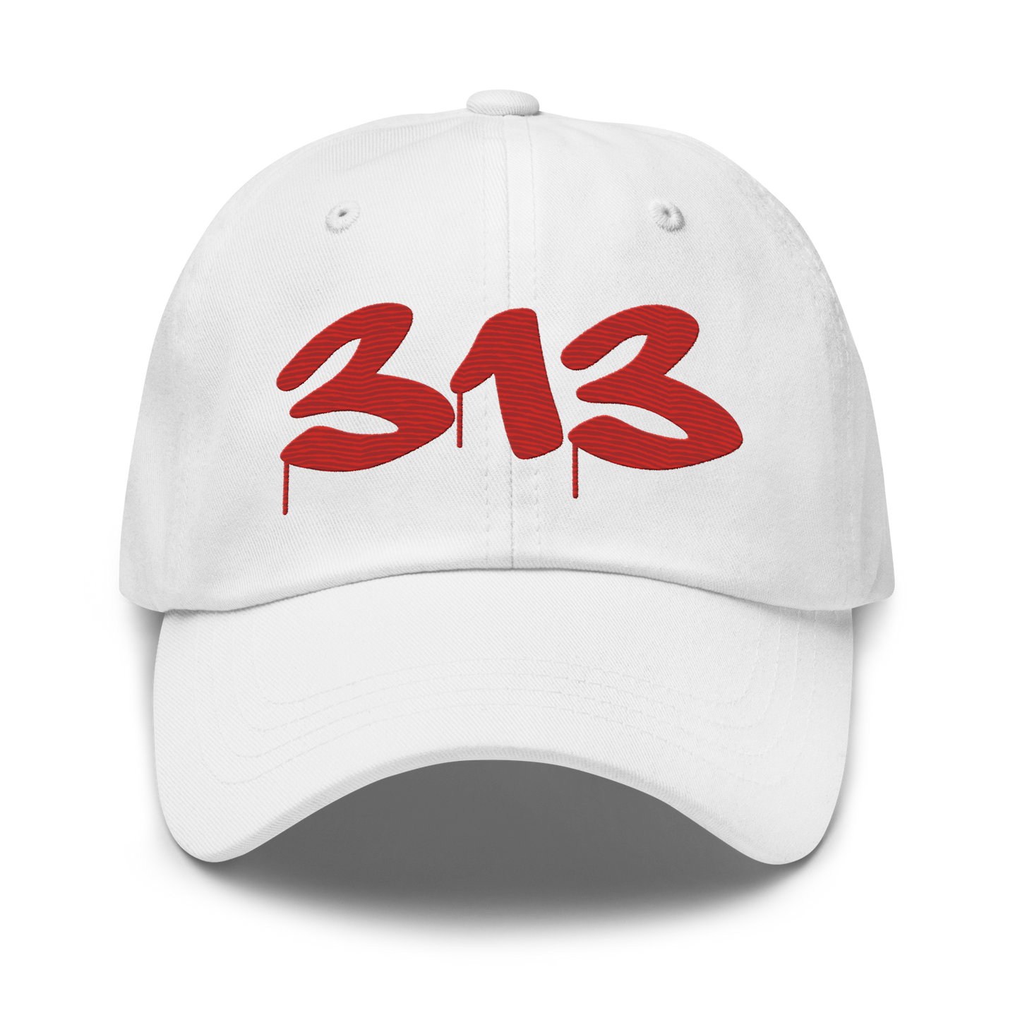 Detroit '313' Dad Hat (Tag Font) | Aliform Red