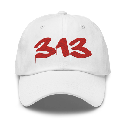 Detroit '313' Dad Hat (Tag Font) | Aliform Red