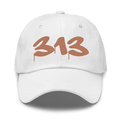 Detroit '313' Dad Hat (Tag Font) | Copper