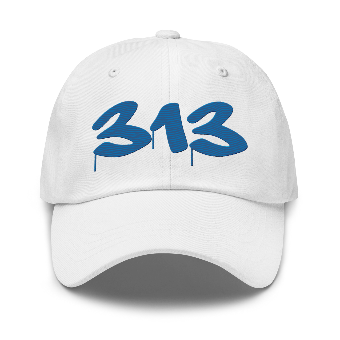 Detroit '313' Dad Hat (Tag Font) | Azure