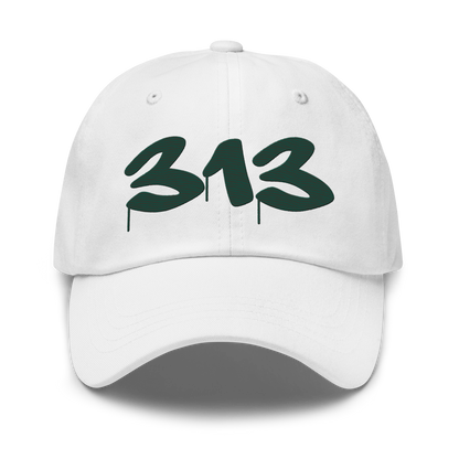 Detroit '313' Dad Hat (Tag Font) | Laconic Green