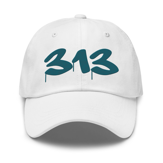 Detroit '313' Dad Hat (Tag Font) | Palace Teal