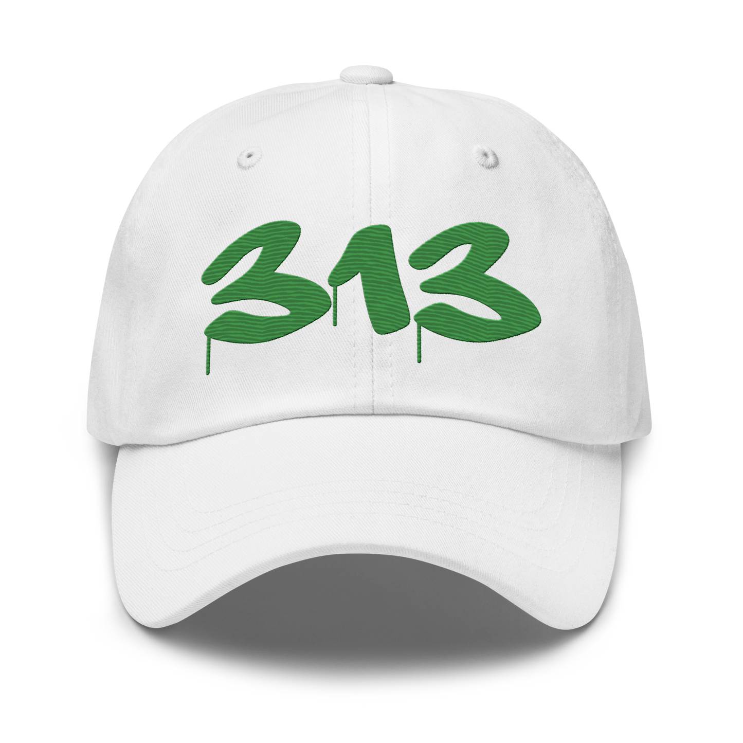 Detroit '313' Dad Hat (Tag Font) | Shamrock Green