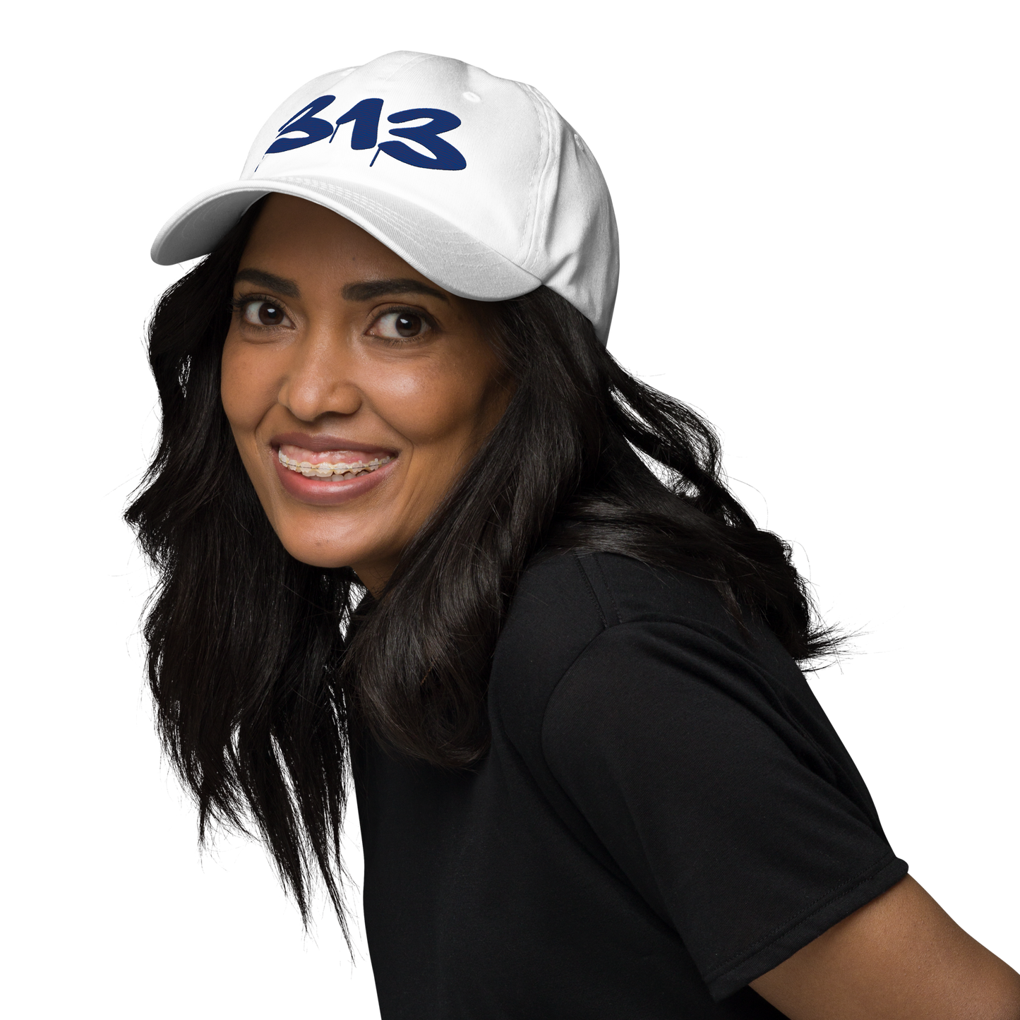 Detroit '313' Dad Hat (Tag Font) | Dearborn Blue