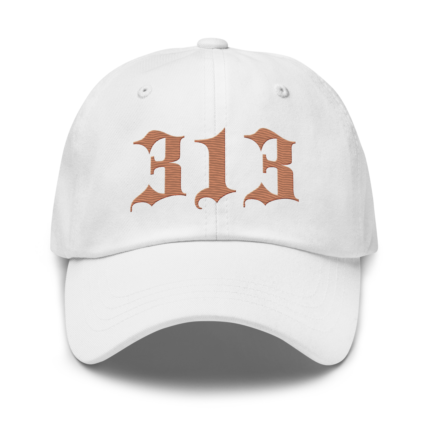 Detroit '313' Dad Hat (Old English Font) | Copper