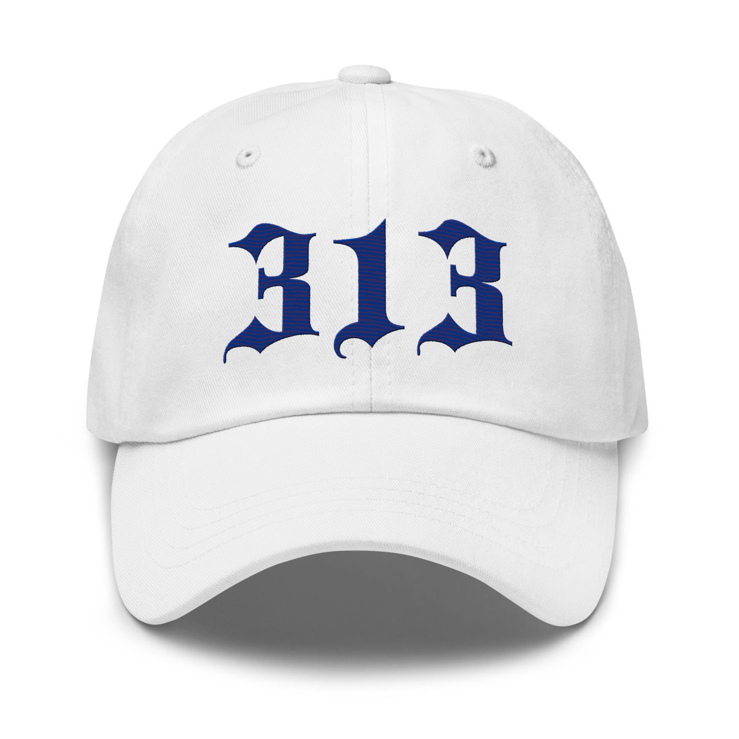 Detroit '313' Dad Hat (Old English Font) | Bourbon Blue