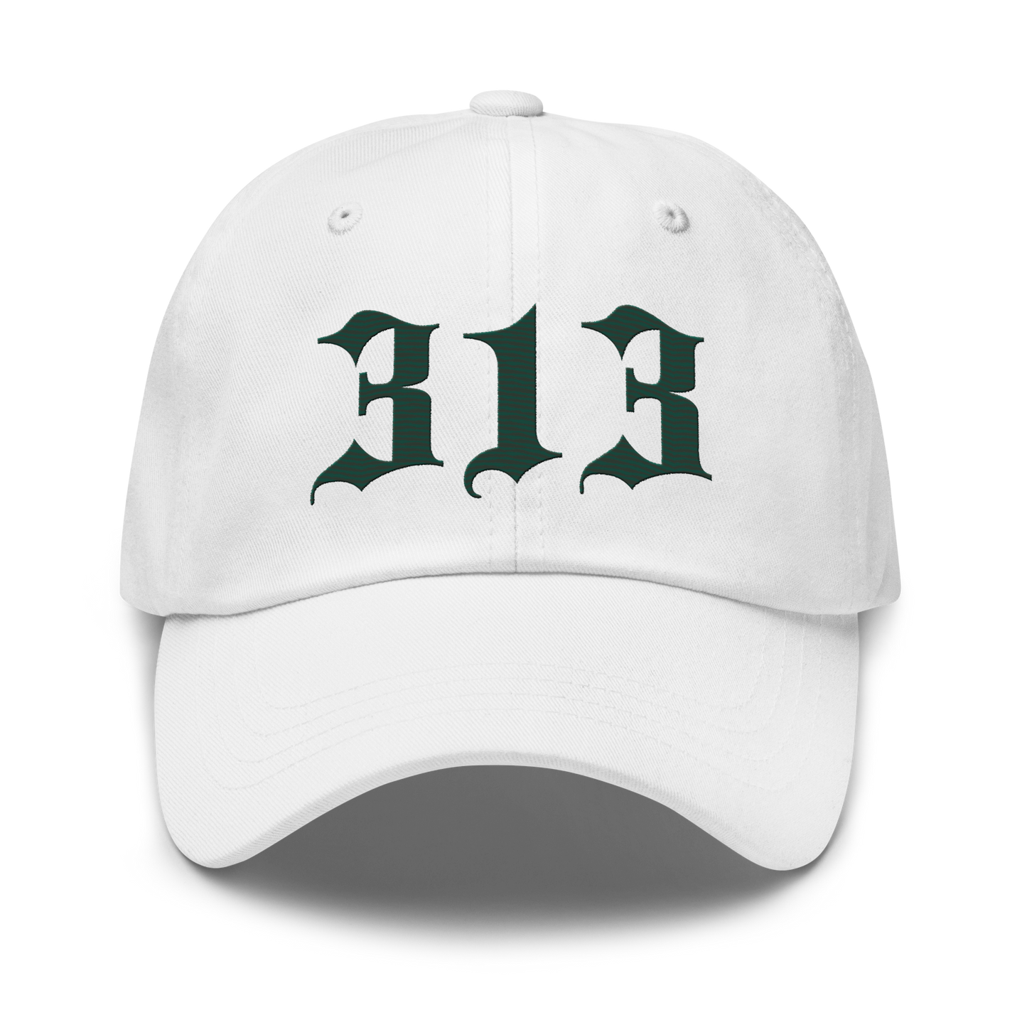 Detroit '313' Dad Hat (Old English Font) | Laconic Green