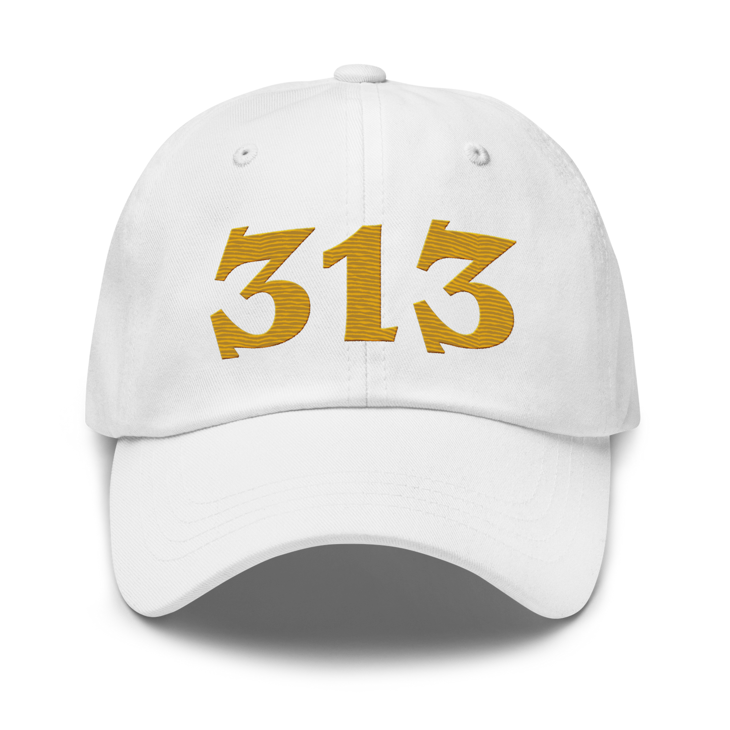 Detroit '313' Dad Hat (Angry Font) | Gold