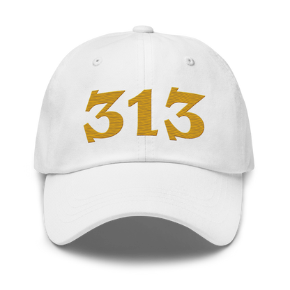 Detroit '313' Dad Hat (Angry Font) | Gold