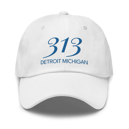 '313 Detroit Michigan' Dad Hat | Azure