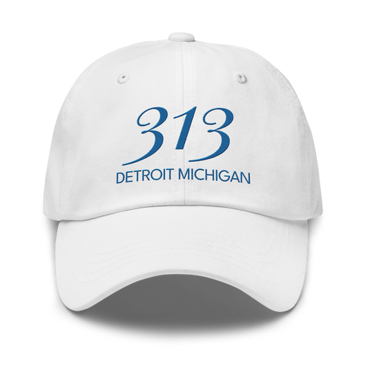 '313 Detroit Michigan' Dad Hat | Azure