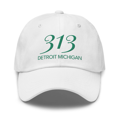 '313 Detroit Michigan' Dad Hat | Emerald Green