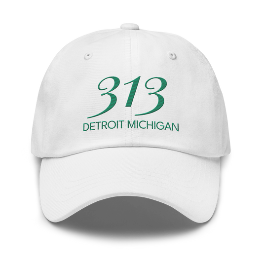 '313 Detroit Michigan' Dad Hat | Emerald Green