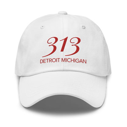 '313 Detroit Michigan' Dad Hat | Aliform Red