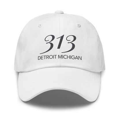 '313 Detroit Michigan' Dad Hat | Iron Ore Grey