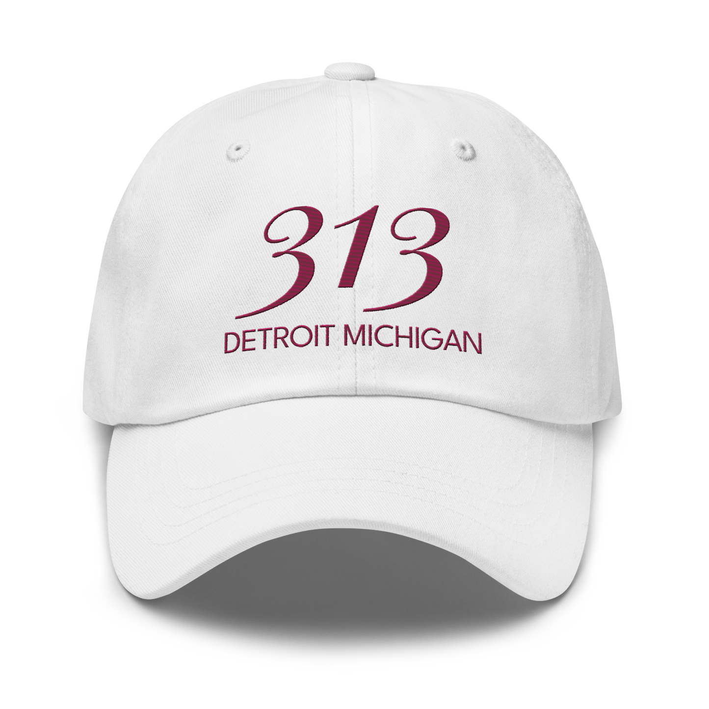 '313 Detroit Michigan' Dad Hat | Ruby Red