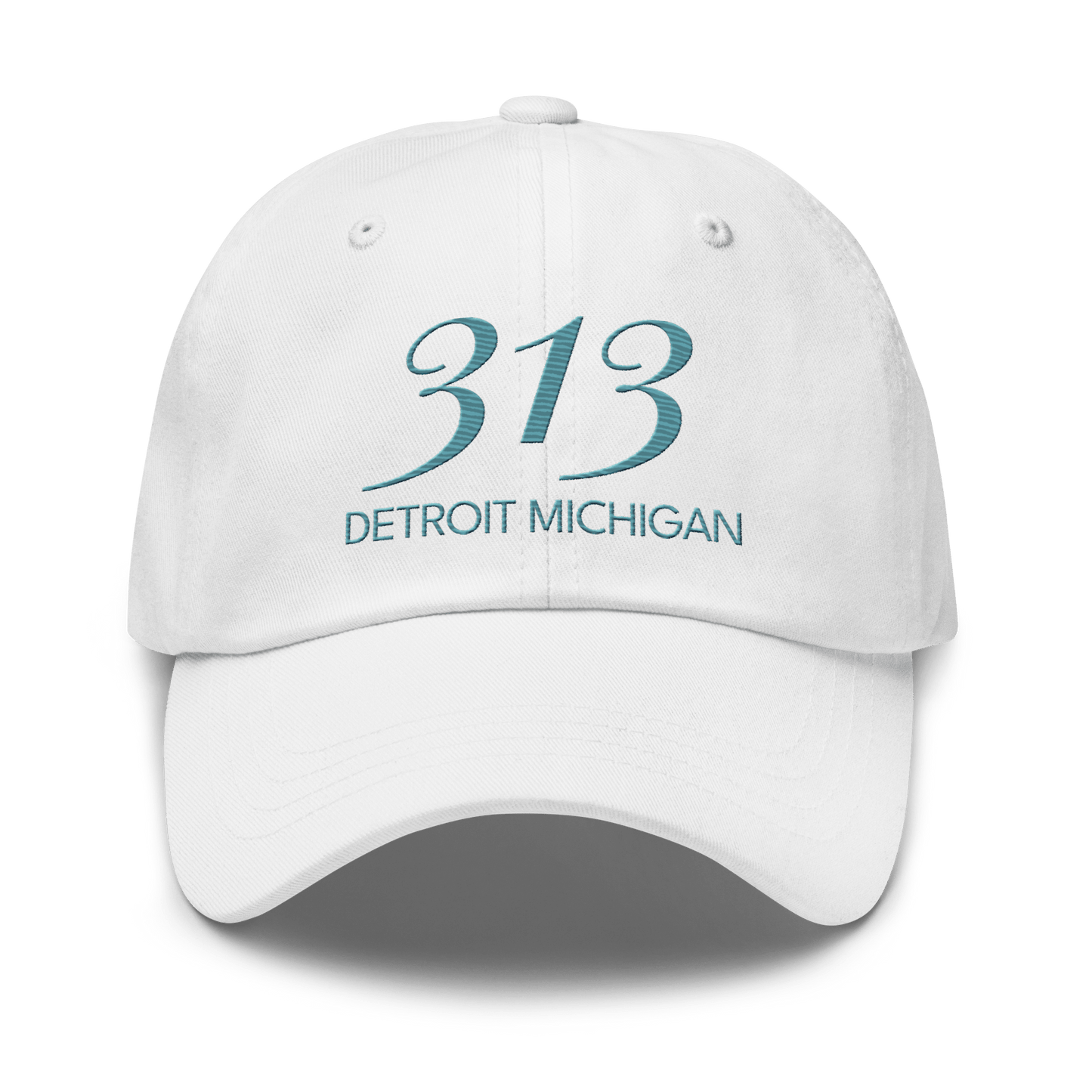 '313 Detroit Michigan' Dad Hat | Huron Blue