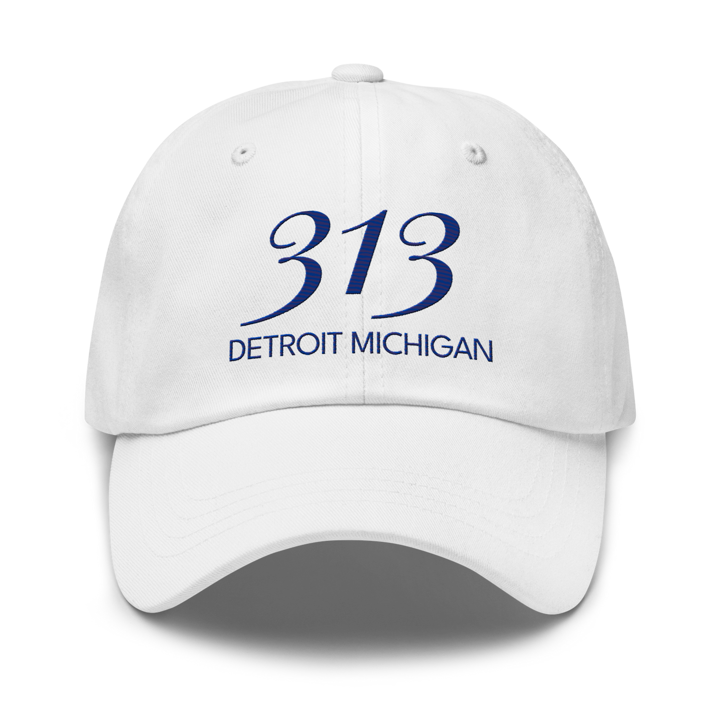 '313 Detroit Michigan' Dad Hat | Bourbon Blue