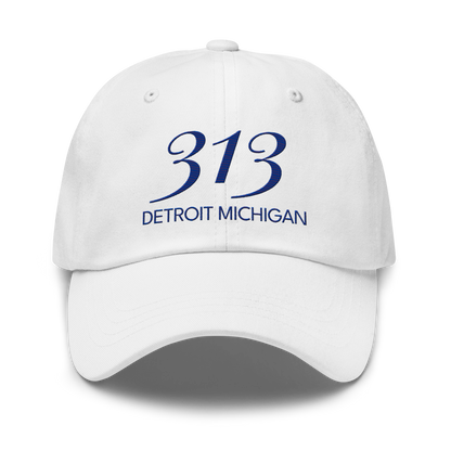 '313 Detroit Michigan' Dad Hat | Bourbon Blue