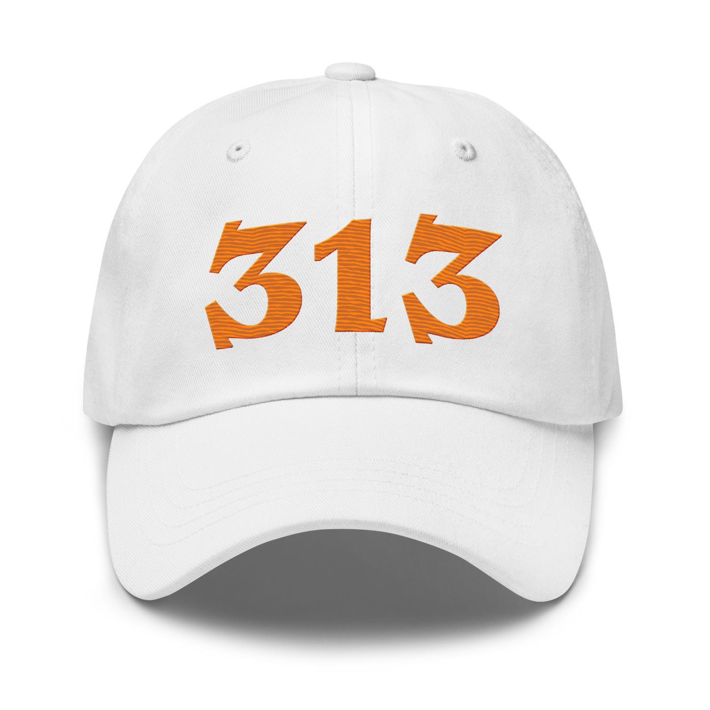 Detroit '313' Dad Hat (Angry Font) | Orange