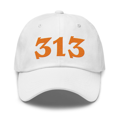 Detroit '313' Dad Hat (Angry Font) | Orange